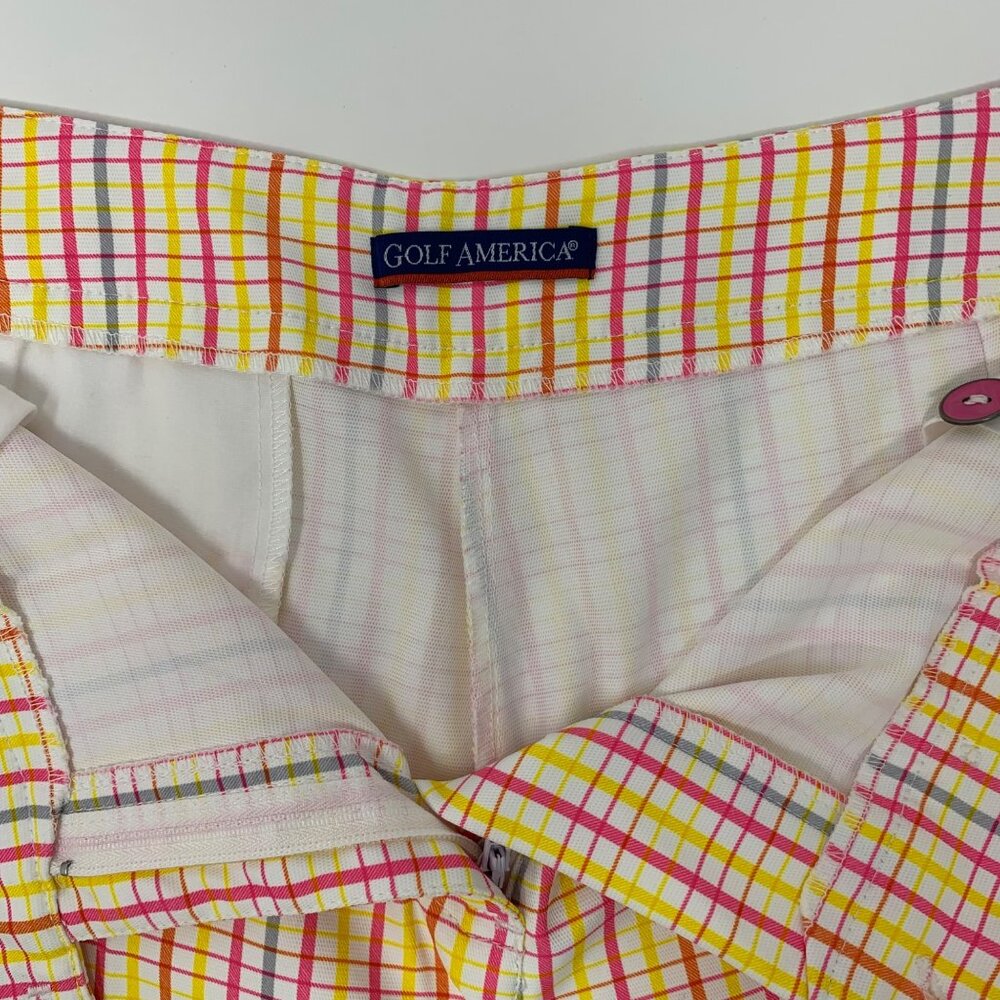 Golf America Stretch‎ Bright Geometric Polyester Women's Golf Shorts Size 12 - Picture 9 of 10